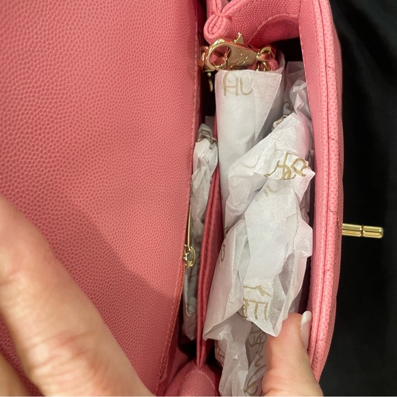 100% SOLD 20P CHANEL coco small top handle caviar GHW Barbie pink - Picture 6 of 12